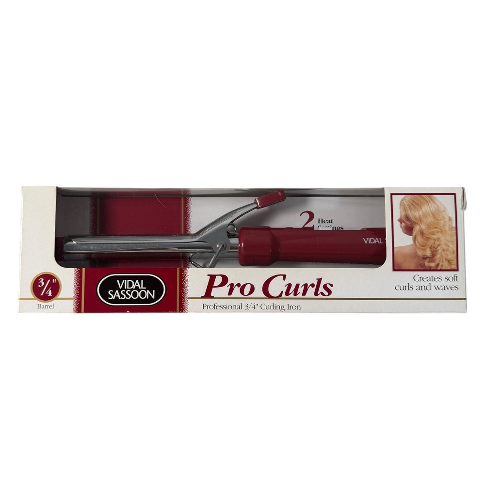 VTG‎ Vidal Sassoon Pro Curls 3/4" Curling Iron 2 Heat Settings Model VS-101